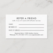 Carte de référence de la Parties scintillant d'or (Dos)