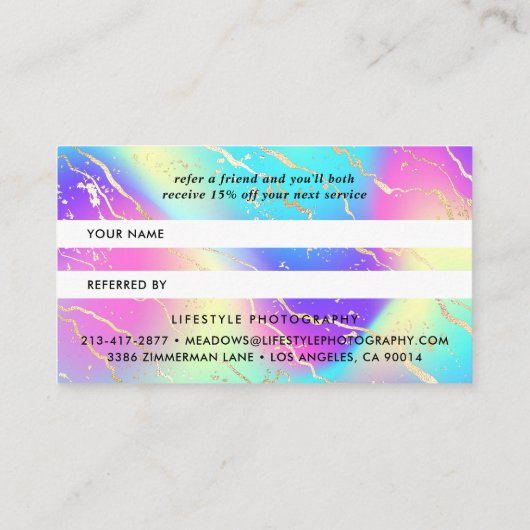 Carte de référence de la pierre de taille opale d' (Dos)