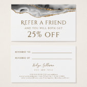 Carte de référence de l'Agate d'or gris (Devant & derrière)