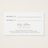 Carte de référence de l'Agate d'or ivoire (Dos)