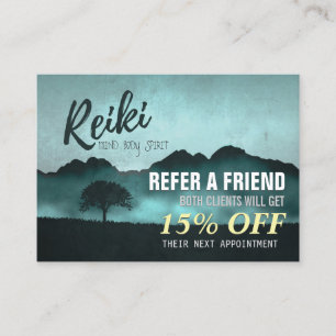 Carte de référence de l'instructeur de yoga Reiki