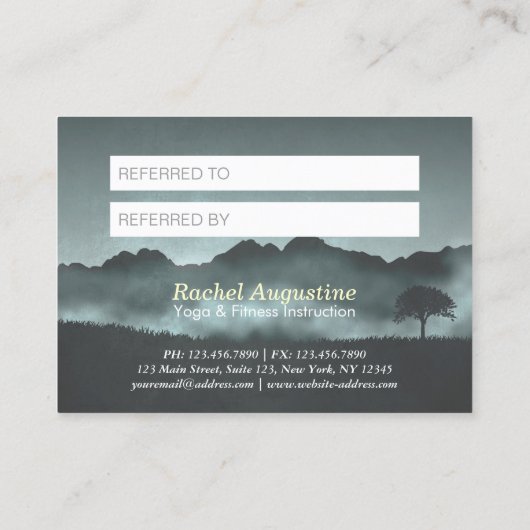 Carte de référence de l'instructeur de yoga Reiki  (Dos)