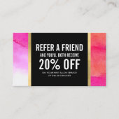 Carte de référence de maquillage d'artiste en rose (Devant)