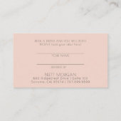 Carte de référence de maquillage de femme d'art de (Dos)