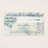 Carte de référence de parties scintillant argent t (Dos)