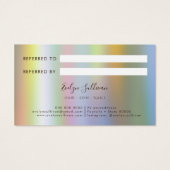 Carte de référence de parties scintillant Gold fau (Dos)