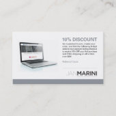 Carte de référence de revendeur (Devant)