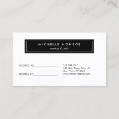 Carte de référence de salon de Parties scintillant (Dos)