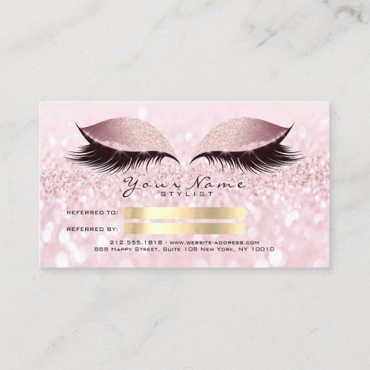 Carte de référence de salon Parties scintillant La (Dos)