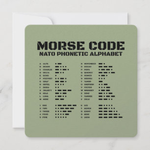 Carte de référence de signaux tactiques OTAN Code