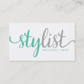 Carte de référence de styliste (Dos)