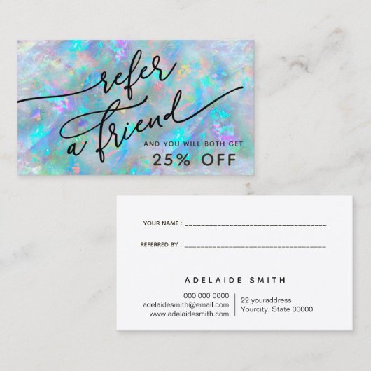 carte de référence de texture inspirée par opal (Devant / Derrière)