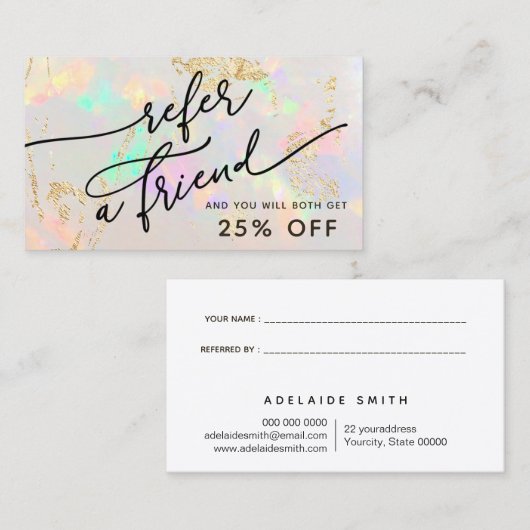 carte de référence de texture opale blanche (Devant / Derrière)