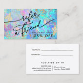 carte de référence de texture opale cristalline (Devant / Derrière)