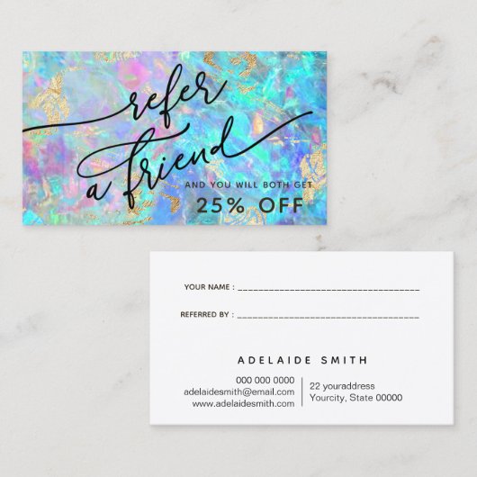 carte de référence de texture opale cristalline (Devant / Derrière)