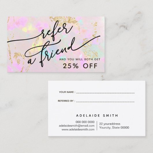 carte de référence de texture opale rose (Devant / Derrière)