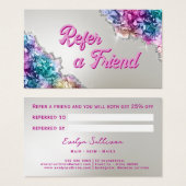 Carte de référence des cristaux d'iridescente (Devant & derrière)