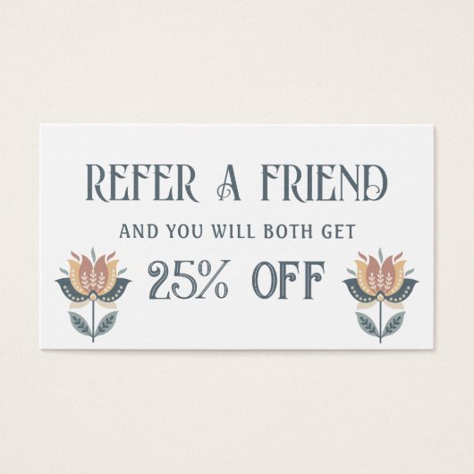 carte de référence des fleurs d'art populaire (Devant)