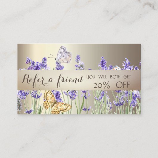 Carte de référence des papillons de lavandre d'aqu (Devant)