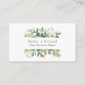 Carte de référence du cadre de feuillage floral (Devant)