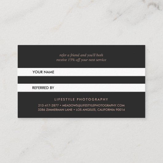 Carte de référence du logo or rose (Dos)