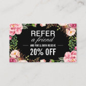 Carte de référence du salon de beauté rose rose ro (Devant)