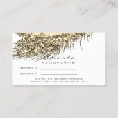 Carte de référence du salon Lash de maquillage d'o (Dos)