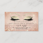 Carte de référence du salon Lashes Rose en or maig (Devant)