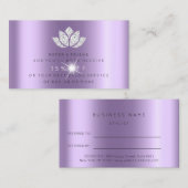 Carte de référence du salon Lavande violette Spark (Devant / Derrière)