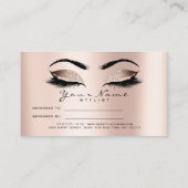 Carte de référence du salon Maquillage maigre Rose (Dos)