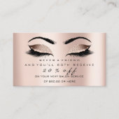Carte de référence du salon Maquillage Rose Lashes (Devant)