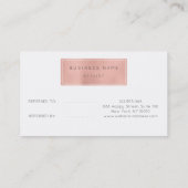 Carte de référence du salon Rose rose or blanc gri (Dos)