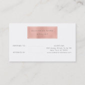 Carte de référence du salon Rose rose or blanc gri (Dos)