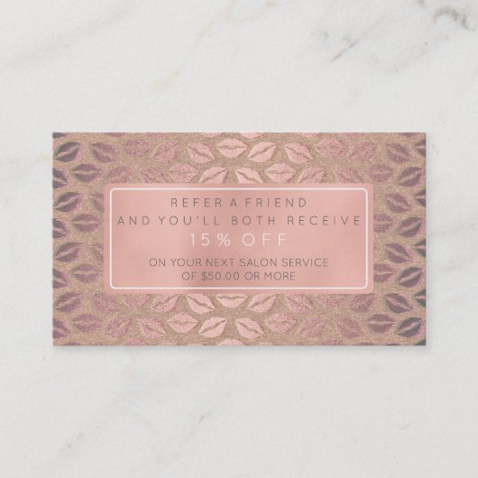 Carte de référence du salon Rose rose or blanc gri (Devant)