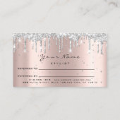 Carte de référence du salon Silver Maquillage Lash (Dos)