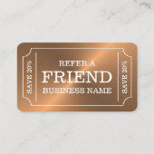 Carte de référence du style de billet d'or rose (Devant)