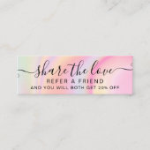 Carte de référence en marbre arc-en-ciel rose unic (Devant)