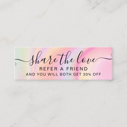 Carte de référence en marbre arc-en-ciel rose unic (Devant)