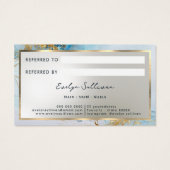 carte de référence en marbre bleu (Dos)