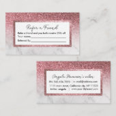 Carte de référence en marbre de parties scintillan (Devant / Derrière)