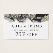 carte de référence en marbre noir (Devant)