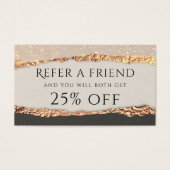 Carte de référence en papier brillant noir or (Devant)