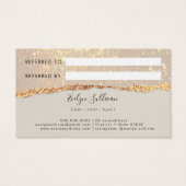 Carte de référence en papier brillant noir or (Dos)