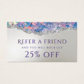 Carte de référence fausse feuille de paillettes de (Devant)