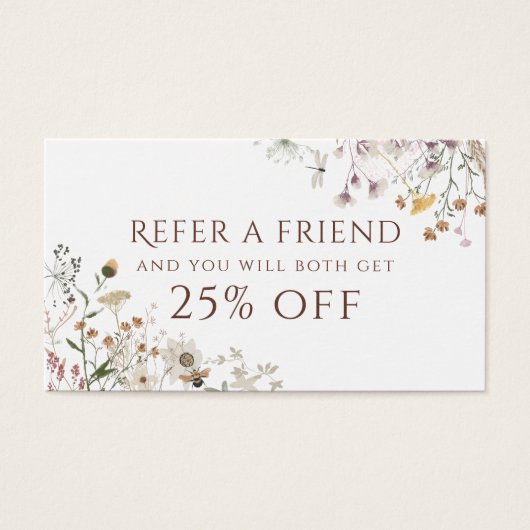 Carte de référence fleur sauvage (Devant)