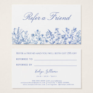 Carte de référence fleur sauvage bleue française