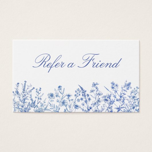 Carte de référence fleur sauvage bleue française (Devant)