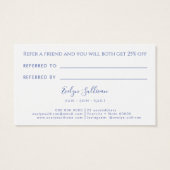 Carte de référence fleur sauvage bleue française (Dos)