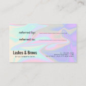 Carte de référence holographique moderne et élégan (Dos)