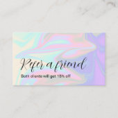 Carte de référence holographique moderne et élégan (Devant)